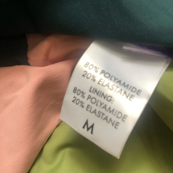 NWT Rosa Secret Green & Pink One Piece Bathing Suit Medium - Picture 5 of 7